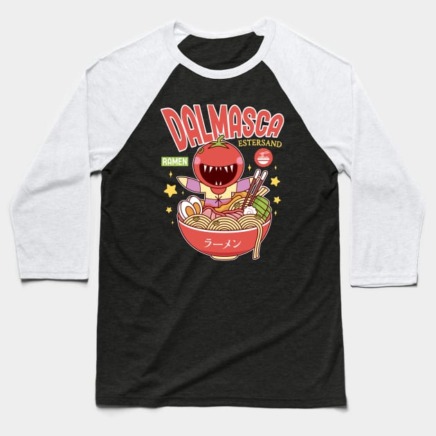 Dalmasca Tomato Ramen Baseball T-Shirt by Lagelantee